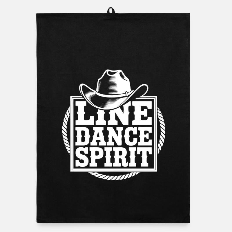 Line Dance Style Organic Geschirrtuch