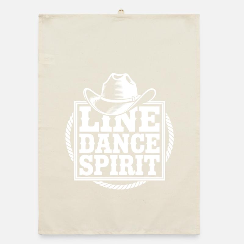 Line Dance Style Organic Geschirrtuch