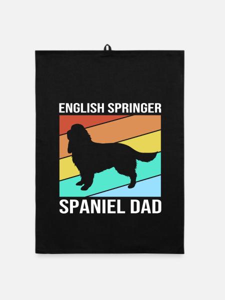 Springer Spaniel - Organic Geschirrtuch - Schwarz - Vorne