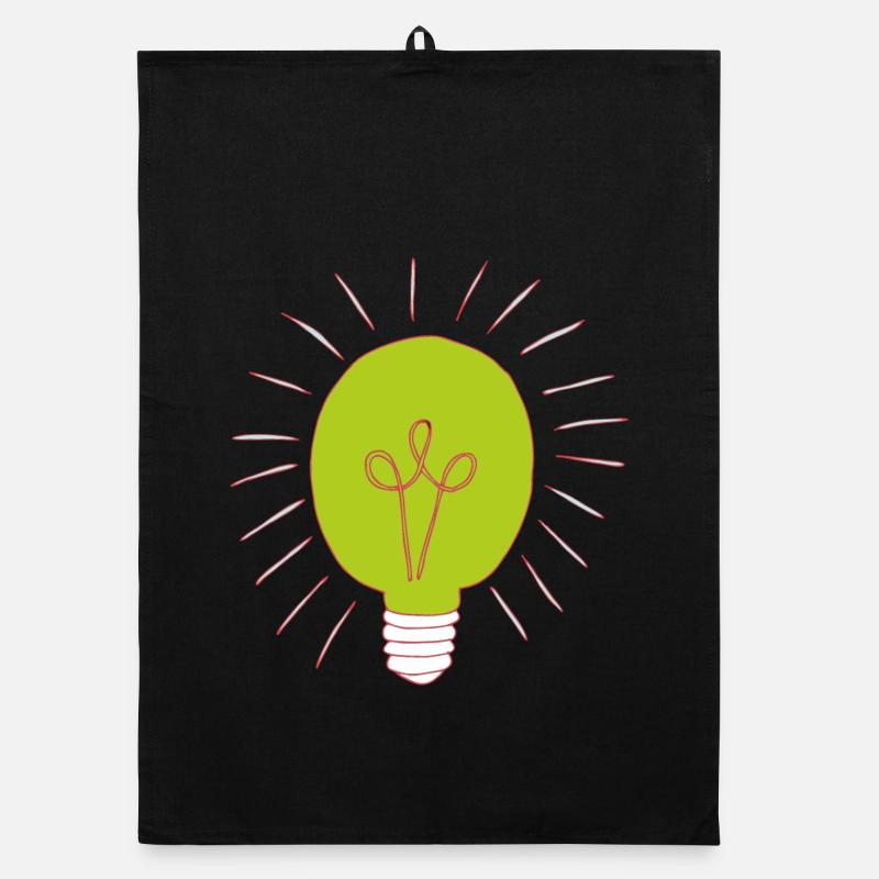 Glühbirne neongrün Organic Geschirrtuch