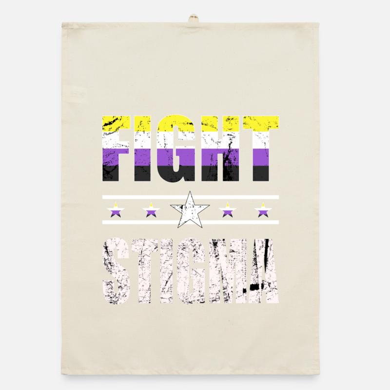 Fight Stigma - LGBTQ - Non-Binary Organic dish towel