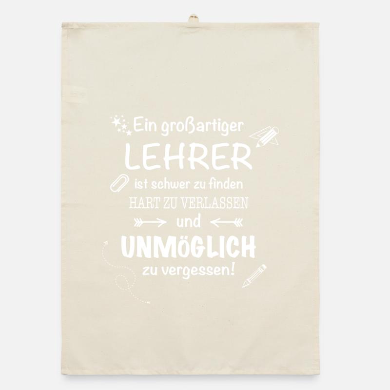Ein großartiger Lehrer... weis Organic Geschirrtuch