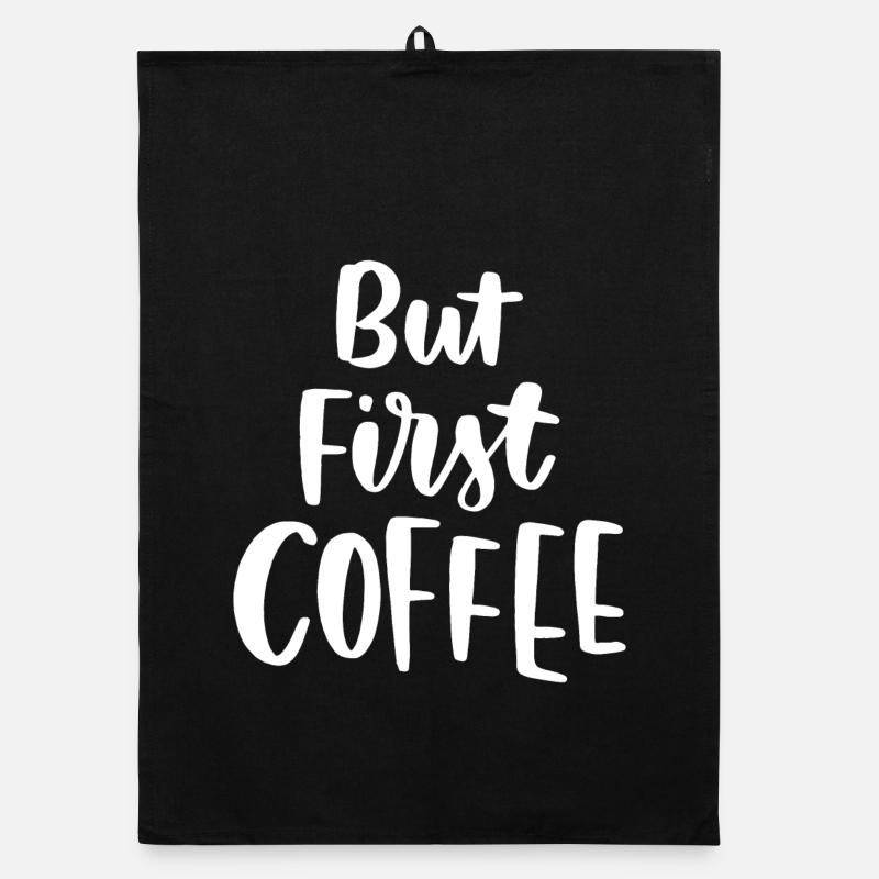 Aber erster Kaffee Organic Geschirrtuch
