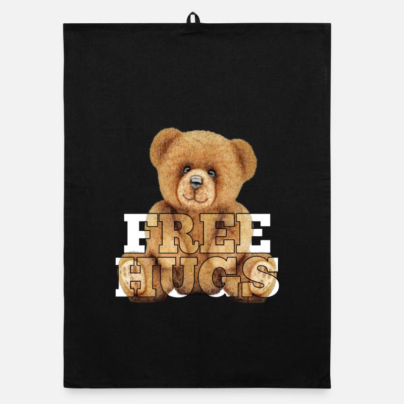 Teddy Free Hugs Gift Organic dish towel