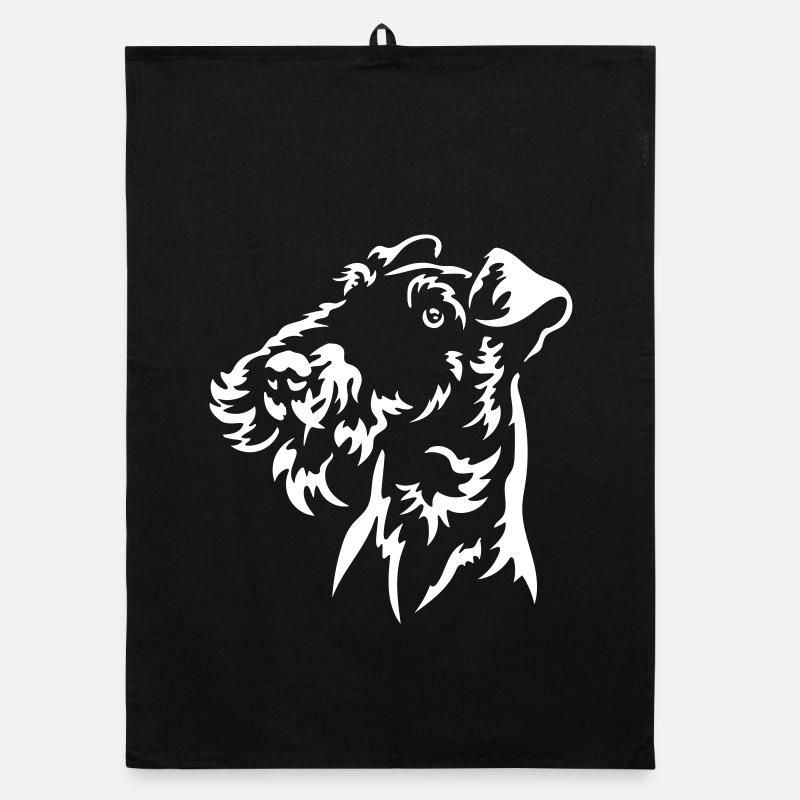 Foxterrier Kopf "Black Edition" Organic Geschirrtuch