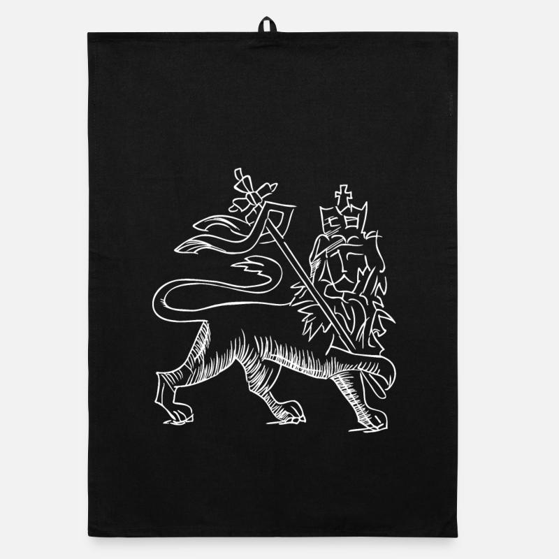 Conquering lion of judah – reggae design Organic Geschirrtuch