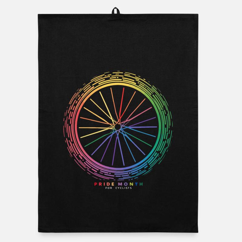 Conception de roue de vélo arc-en-ciel vibrant Torchon bio