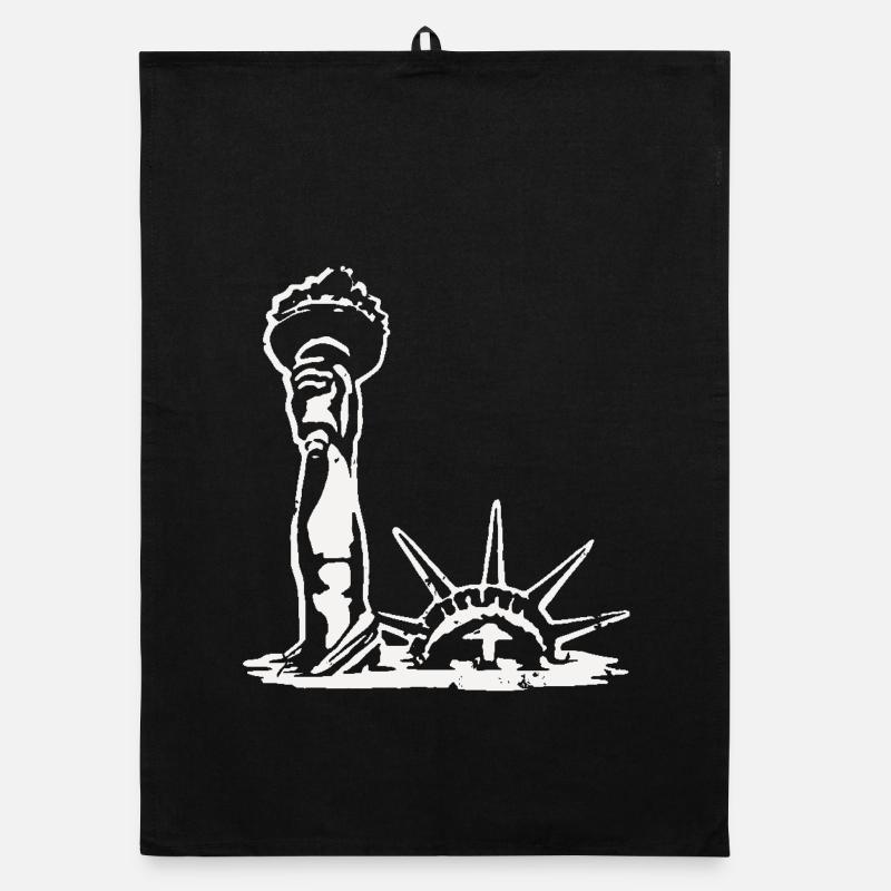 La Statue de la Liberté se noie Torchon bio
