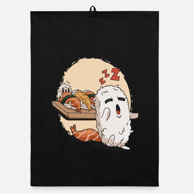Sleeping sushi Organic dish towel