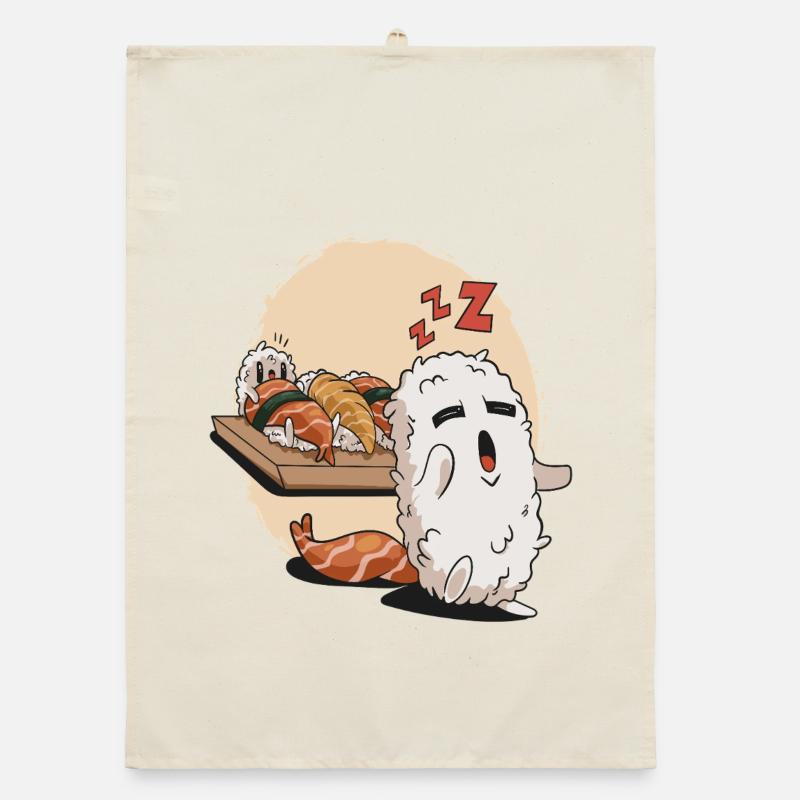 Sleeping sushi Organic dish towel