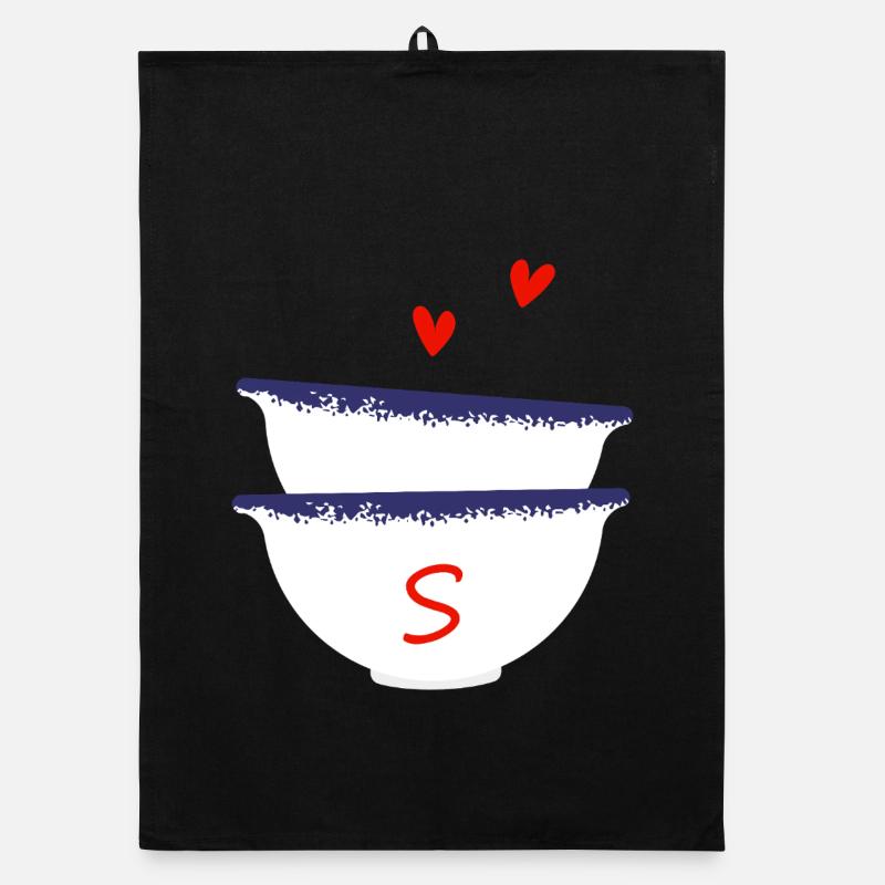 Lettre s bols breton Torchon bio