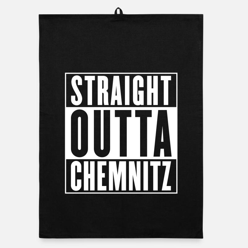 Straight outta Chemnitz (Farbe änderbar) Organic Geschirrtuch
