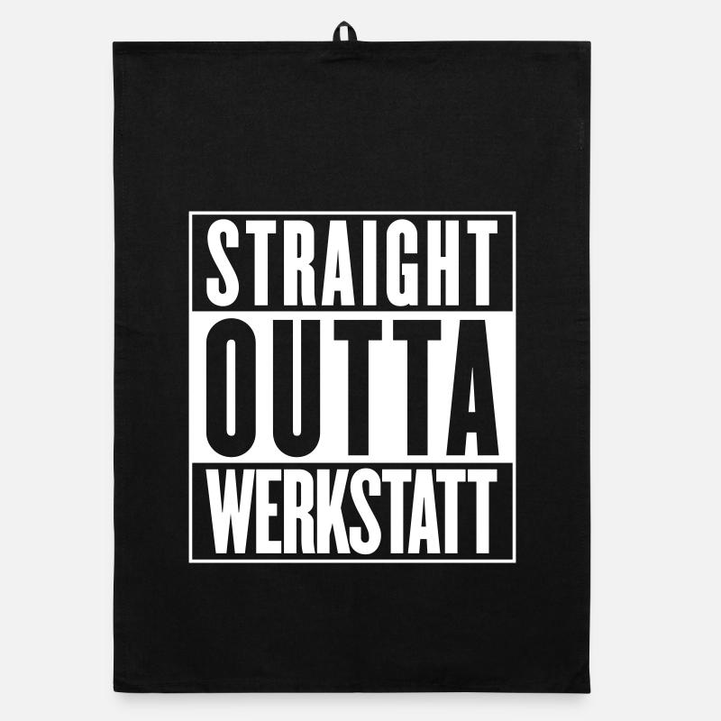 Straight outta workshop (color changeable) Organic dish towel