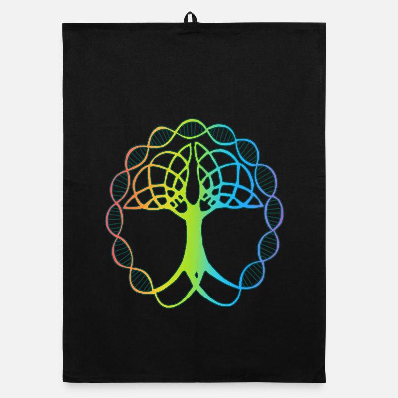 arbre étrange multicolore Torchon bio