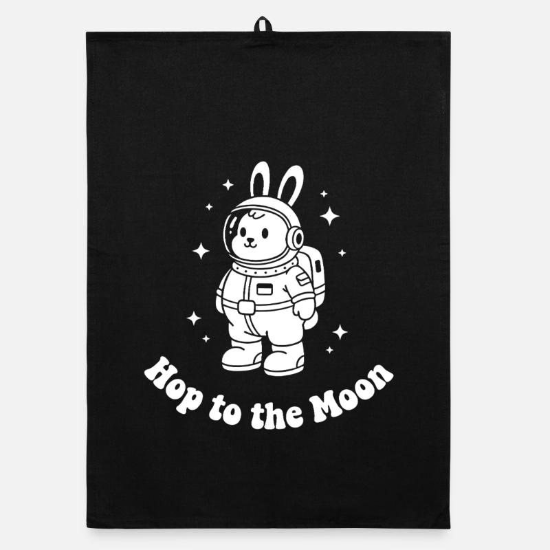 Moonhopper Bunny Astronaute Torchon bio