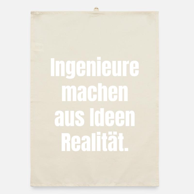 Engineers turn ideas into reality. Organic dish towel