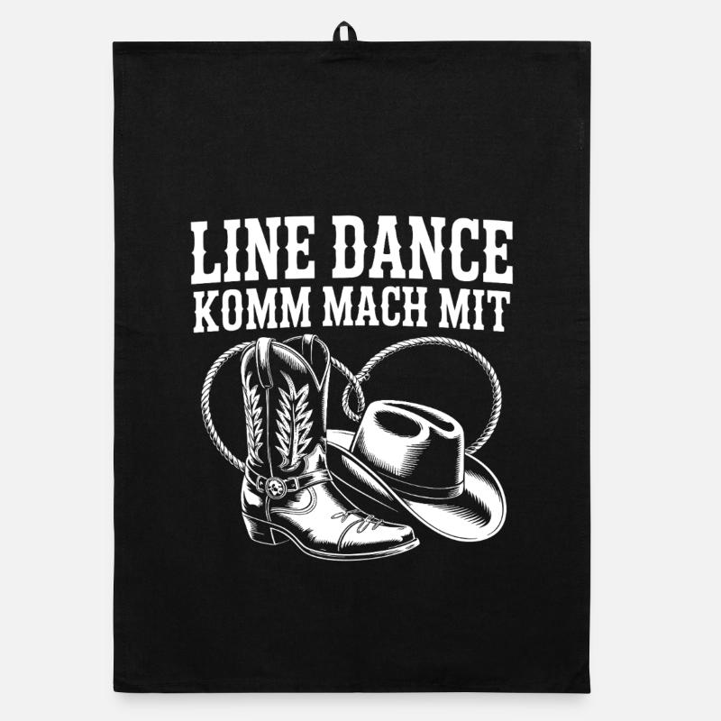 Line Dance Come join us Organic dish towel