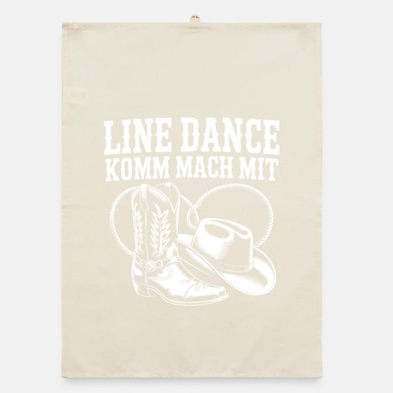 Line Dance Come join us Organic dish towel