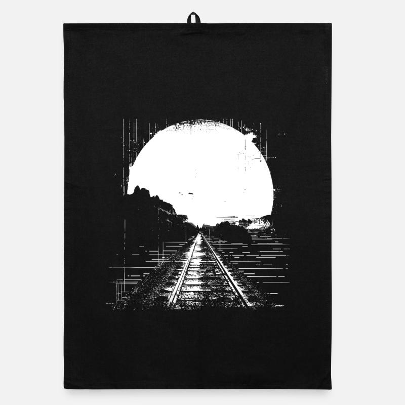 Railway Drawing Organic dish towel