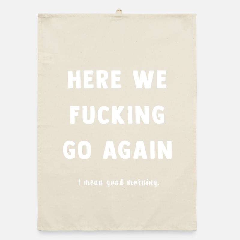 C’est reparti Spruch Tee Torchon bio