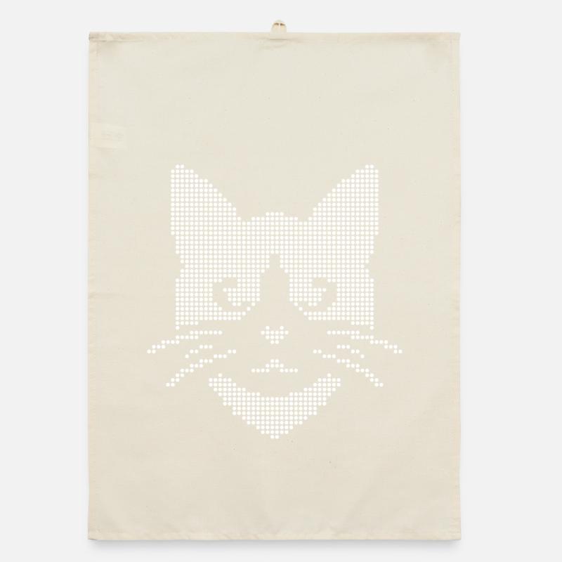 Halbton-Katzengesicht Organic Geschirrtuch