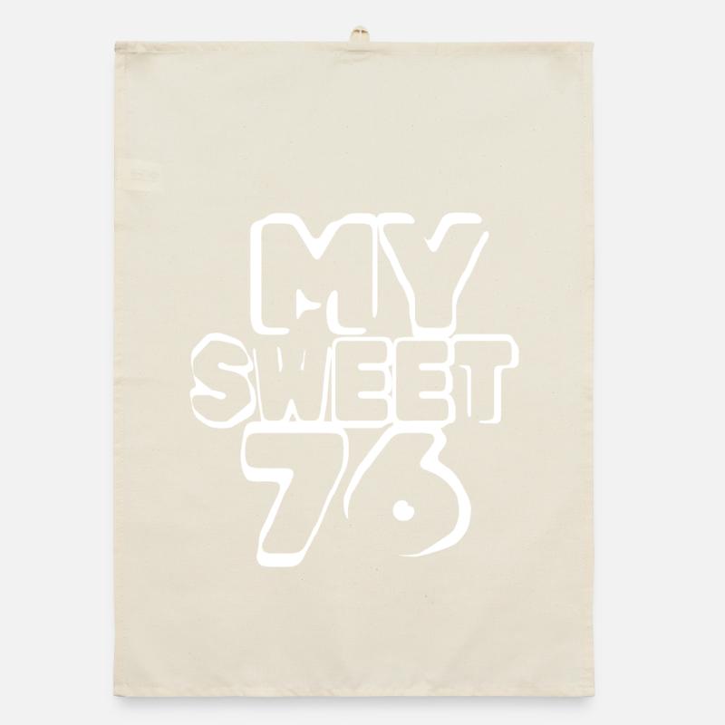 Birthday 76 Organic dish towel
