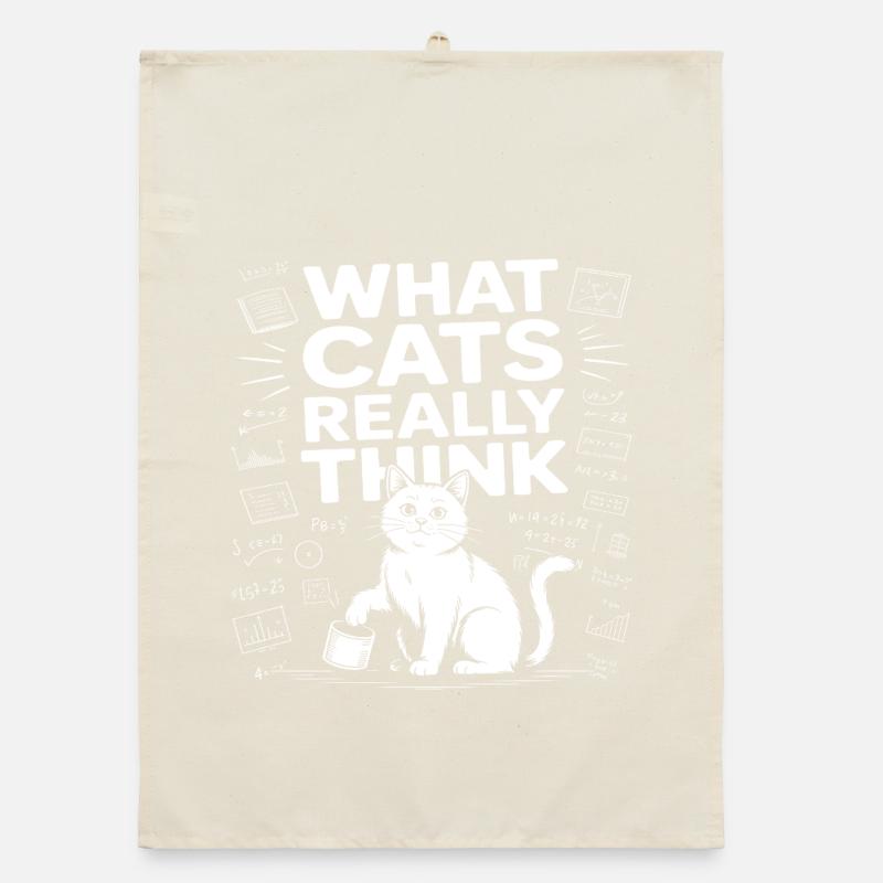 What Cats Really Think Funny Organic dish towel