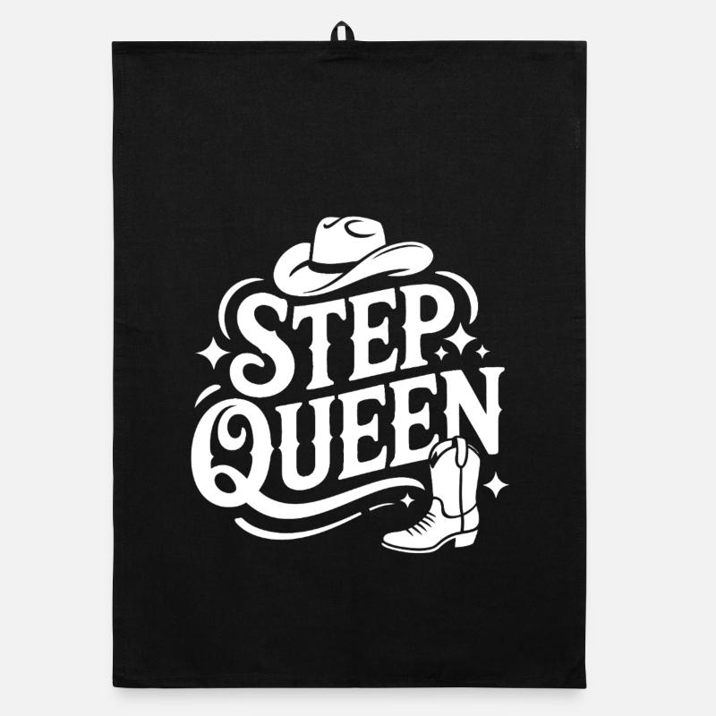 Step Queen Western Line Dance Organic dish towel