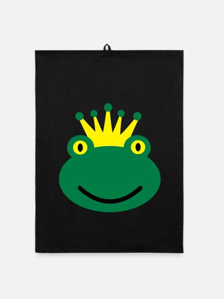 6061912 119207995 grenouille - Torchon bio - noir - Devant
