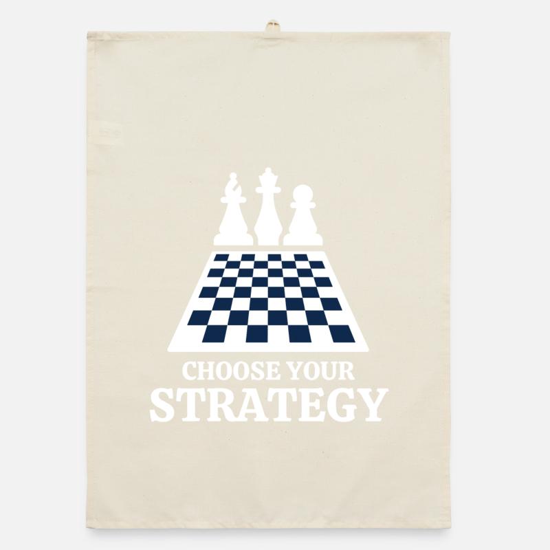 chess, chess, chess and mat Organic dish towel