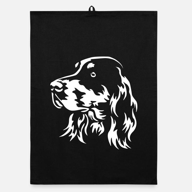 Gordon Setter Head « Black Edition » Torchon bio