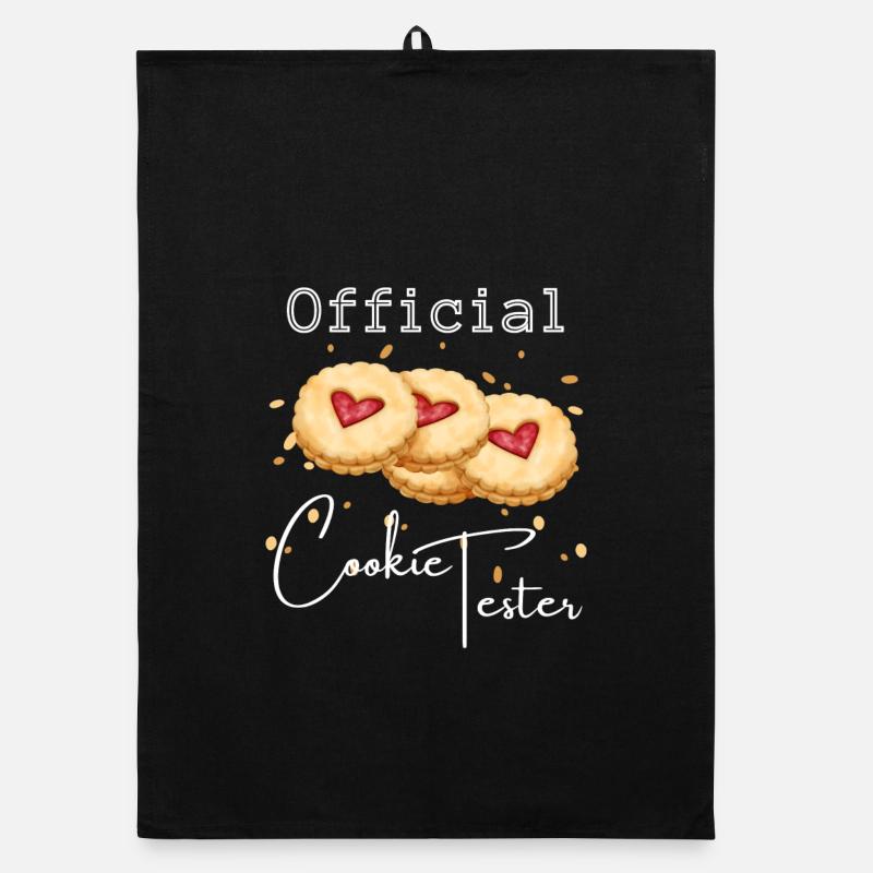 Official cookie tester for Christmas. Organic dish towel