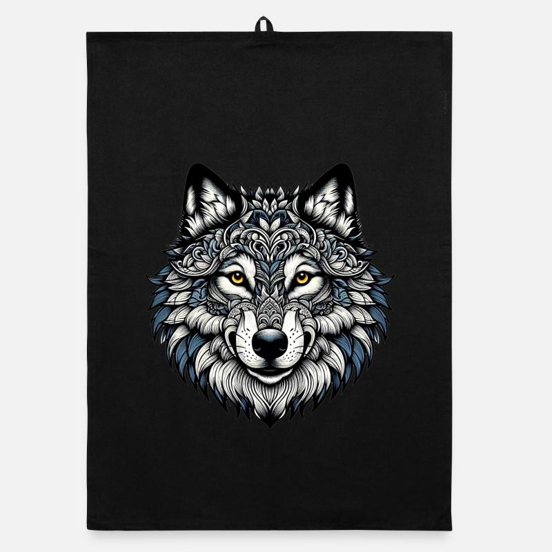 Wolf - Organic Geschirrtuch - Schwarz