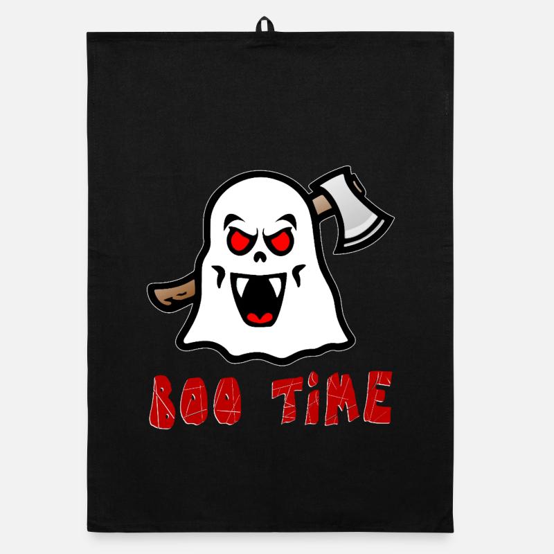 Boo Time Ghost Organic dish towel