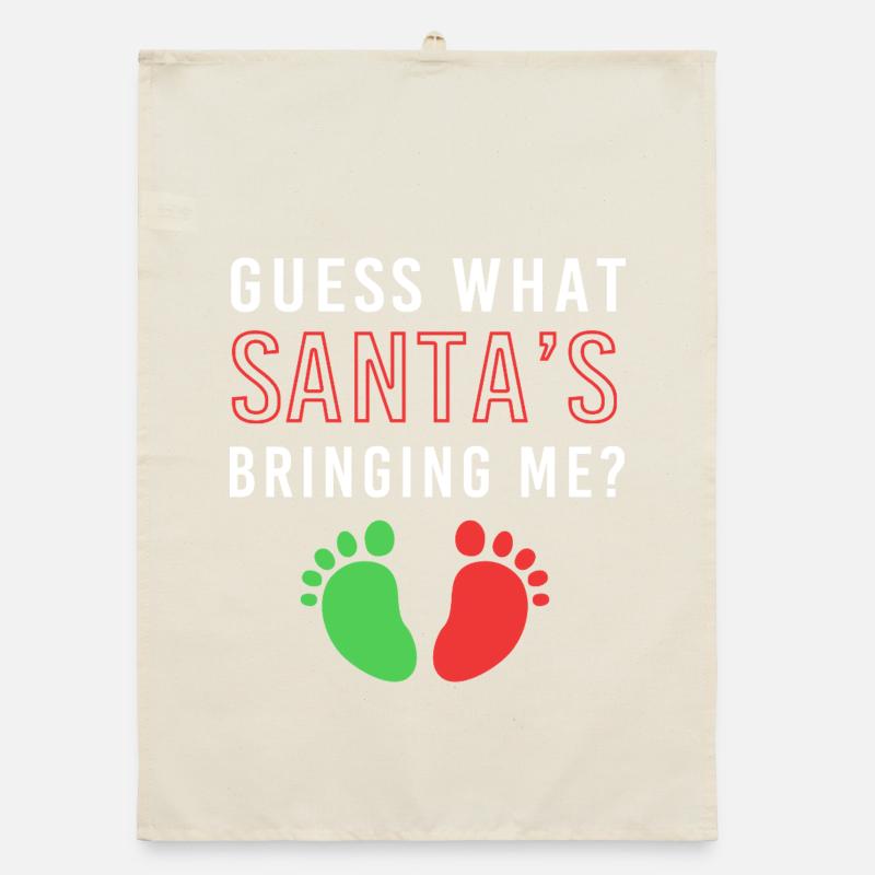 Werdender Papa werdende Väter Weihnachten Organic Geschirrtuch