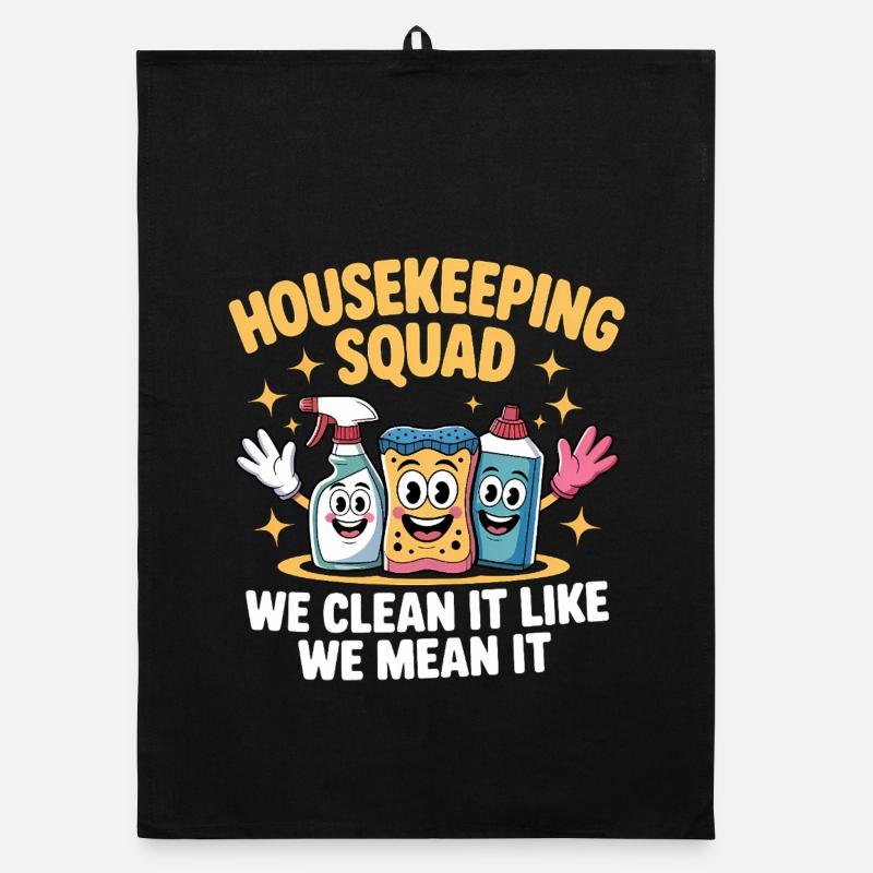 Funny Cleaning Design Organic dish towel