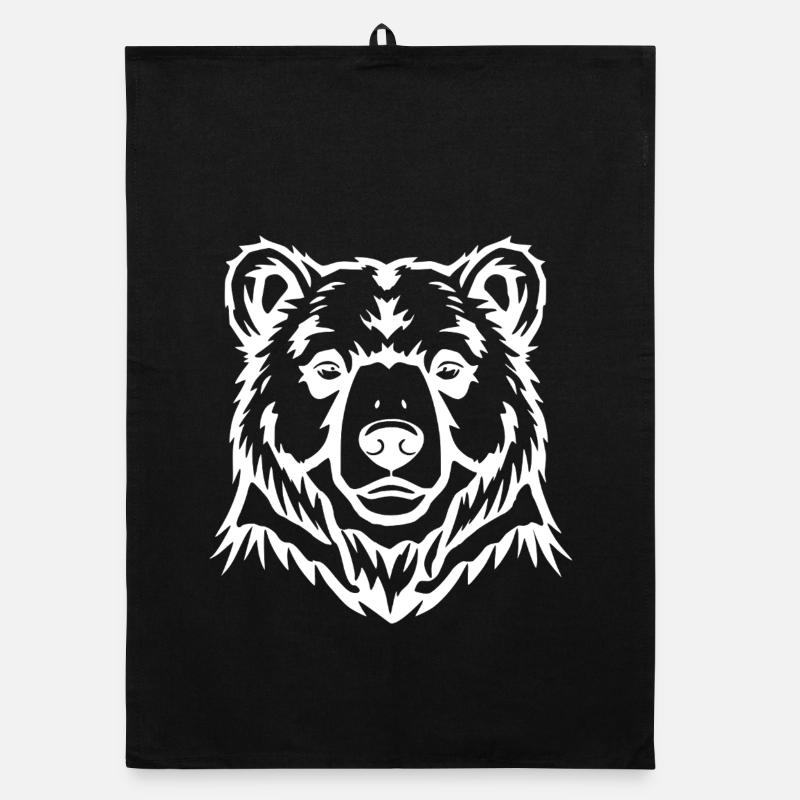 Bär Bärenkopf Bären T-shirt Geschenk Organic Geschirrtuch