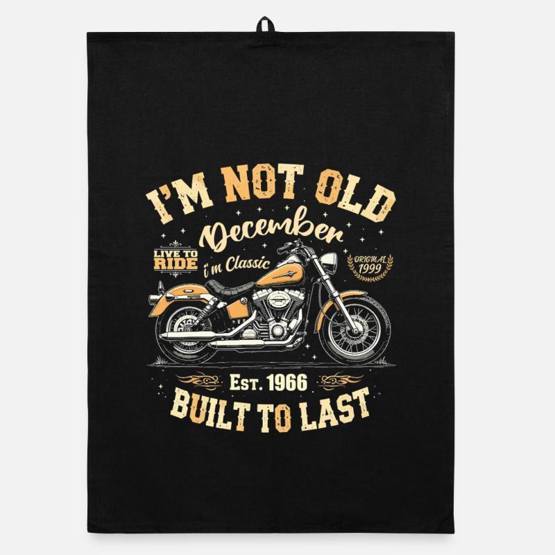 I'm not old December built in 1966 Organic dish towel
