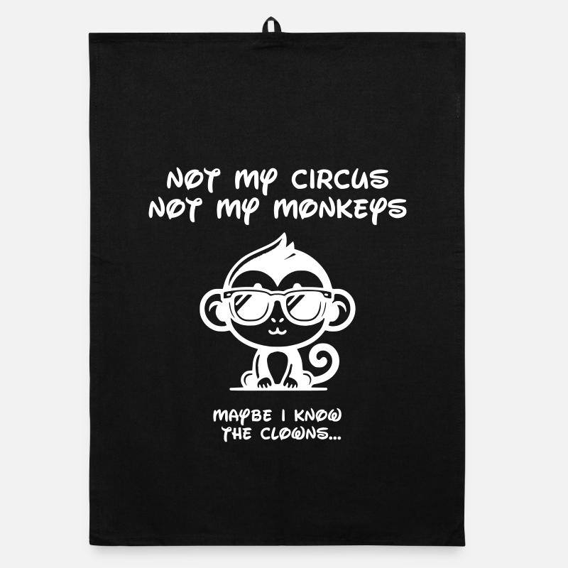 Not my Circus -White Organic dish towel