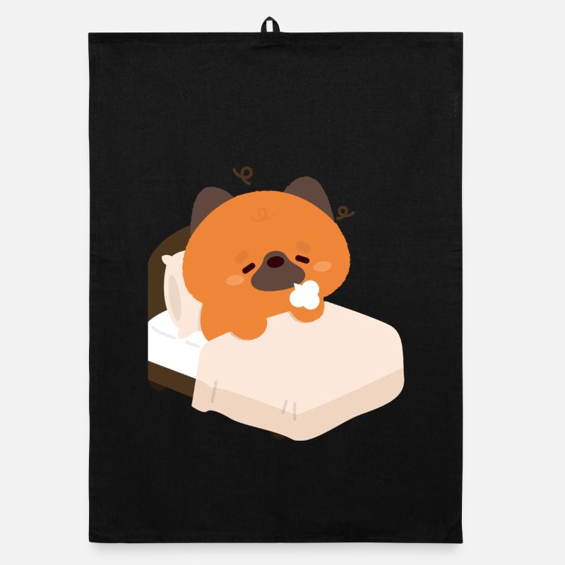 Müder Deutscher Schäferhundwelpe Organic Geschirrtuch