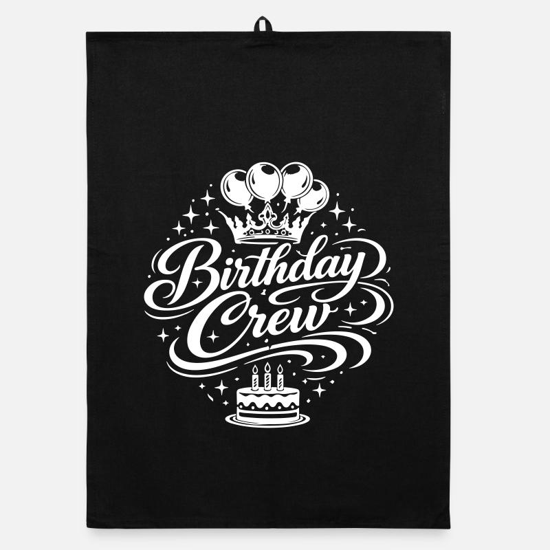 Birthday Crew Celebration Organic dish towel