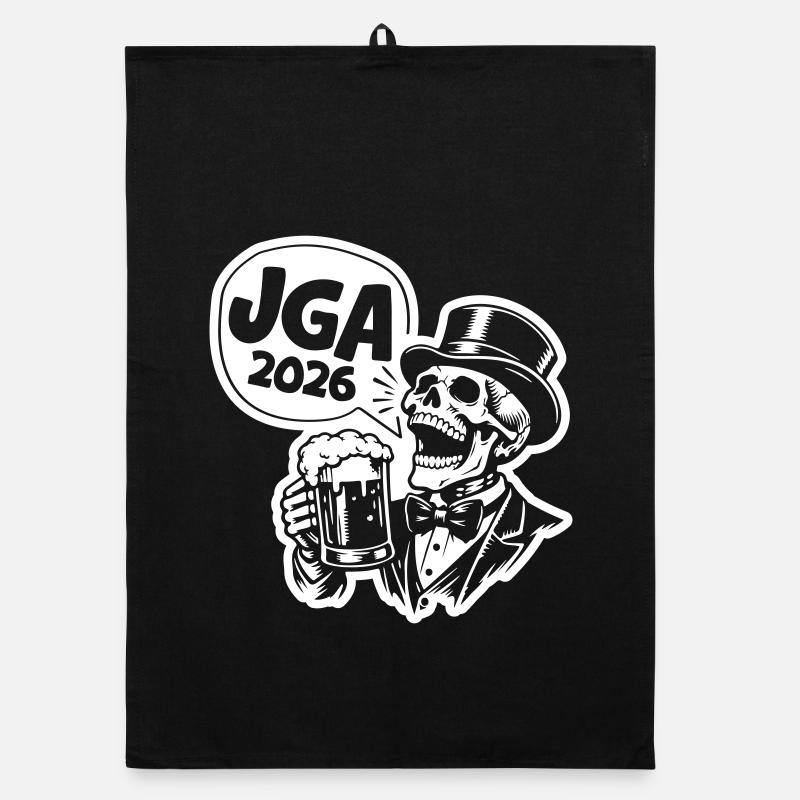 Jga 2026 Bachelor Party Skull Organic dish towel