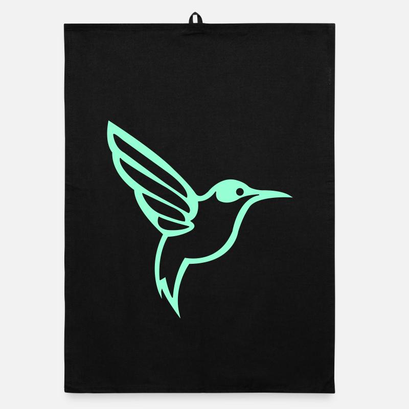 Hummingbird Bird Organic dish towel