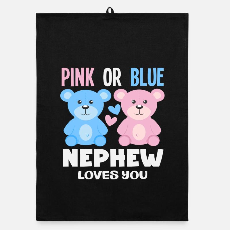 Pink Oder Blau Neffe Liebt Dich Organic Geschirrtuch