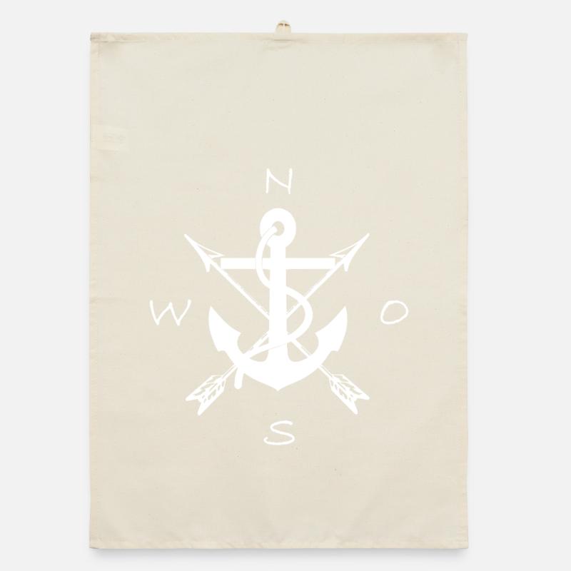 Conception de la boussole d’ancrage Torchon bio