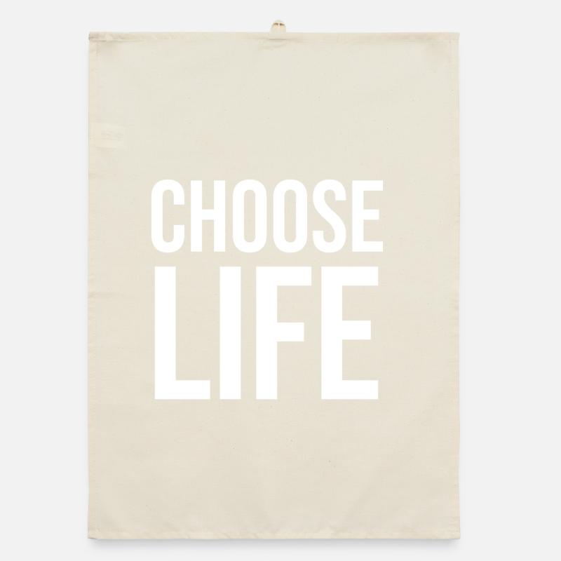 Wählen Sie ein lebenskräftiges Typografie-Design Organic Geschirrtuch