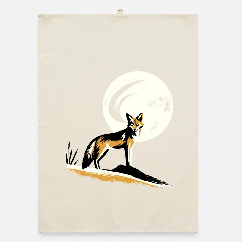 Chacal au clair de lune Torchon bio