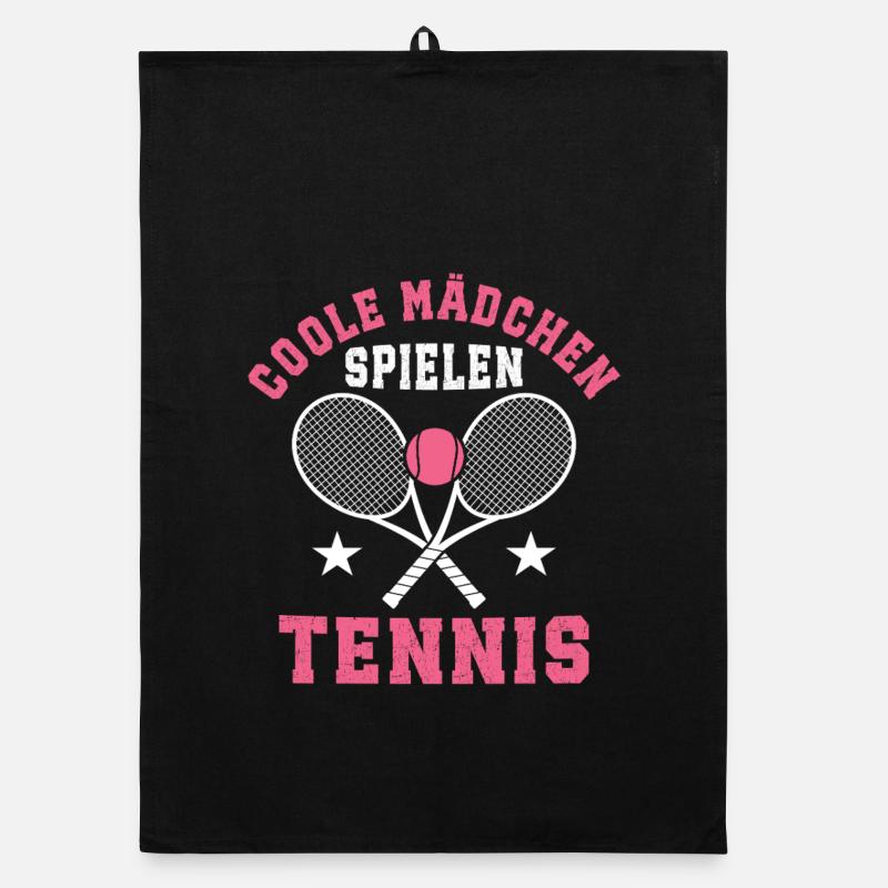 Coole Mädchen spielen Tennis Organic Geschirrtuch