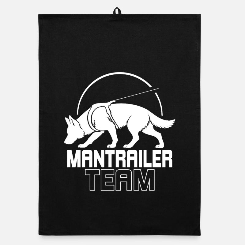 Deutscher Schäferhund Mantrailer Team Hundesport Organic Geschirrtuch