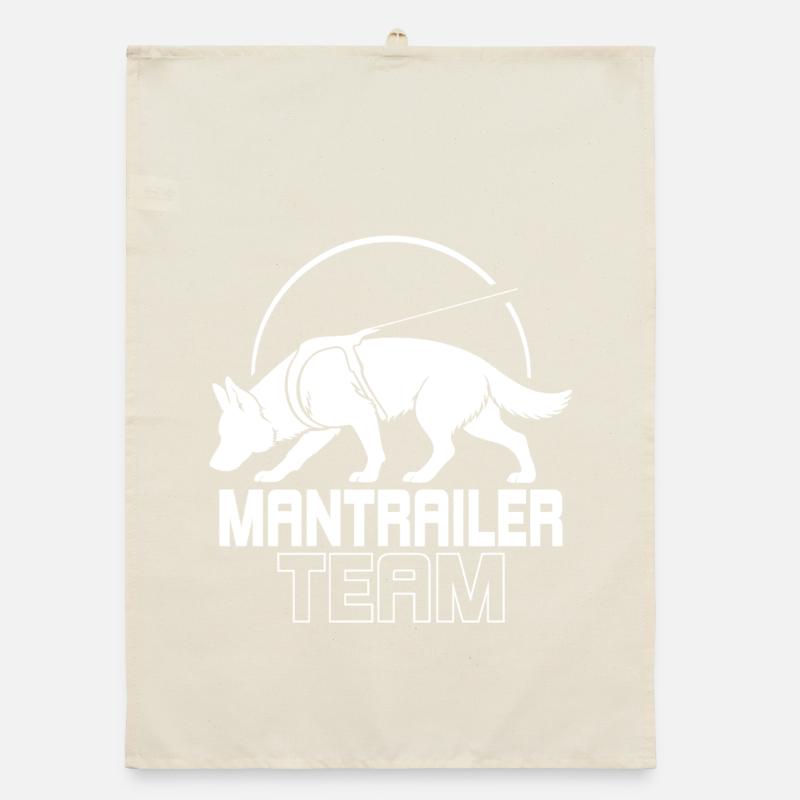 German Shepherd Mantrailer Team Dog Sport Organic dish towel